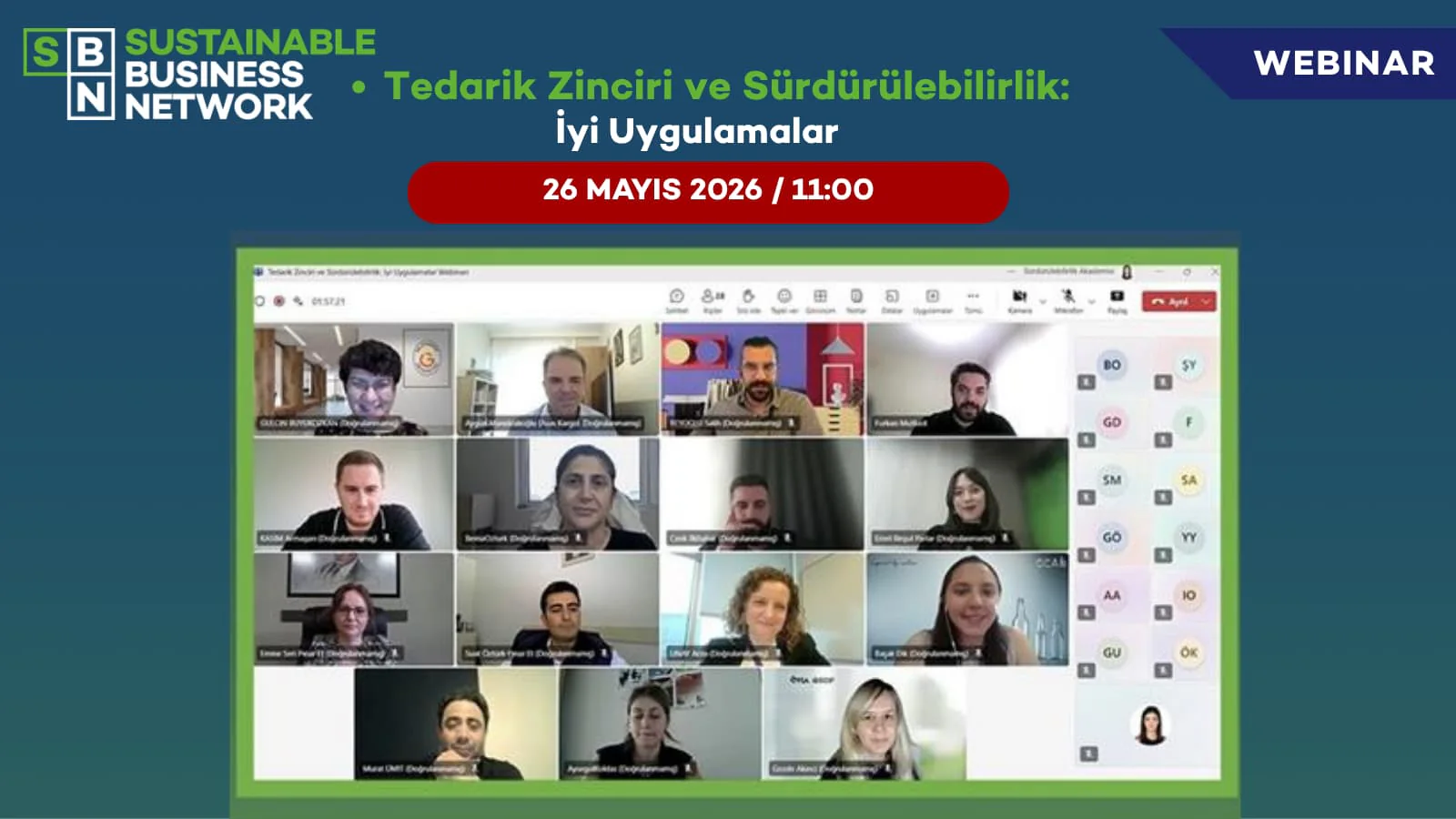 SBN Webinar - Tedarik Zinciri ve Sürdürülebilirlik: İyi Uygulamalar